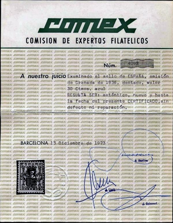 COMEX_1973_briefmarkenpruefer_fotoattest