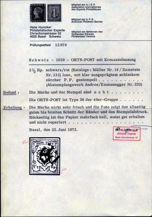 Hunziker72_briefmarkenpruefer_fotoattest