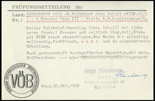Klambauer_1980_briefmarkenpruefer_fotoattest
