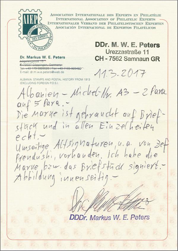 peters_albanien_fotoattest_corinphila_briefmarkenpruefer_fotoattest