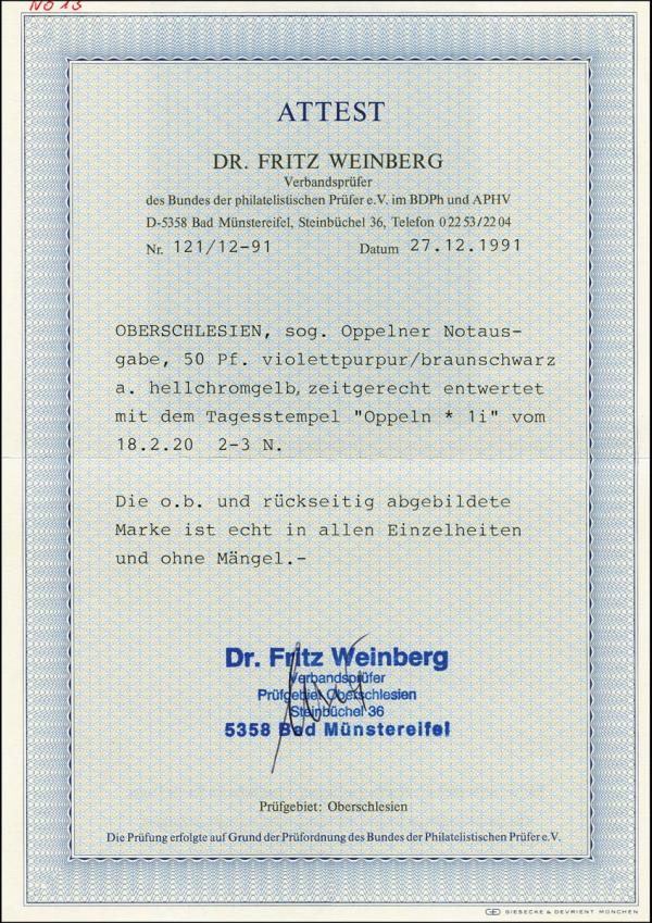 briefmarkenpruefer-weinberg-oberschlesien-oppelner-notausgabe_fotoattest_deruhdcxdcsewre