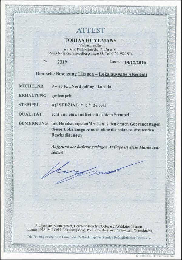 briefmarkenpruefer-tobias-huylmans-bpp-aiep-fotoattest-litauen-lokalausgabe-alsedziai