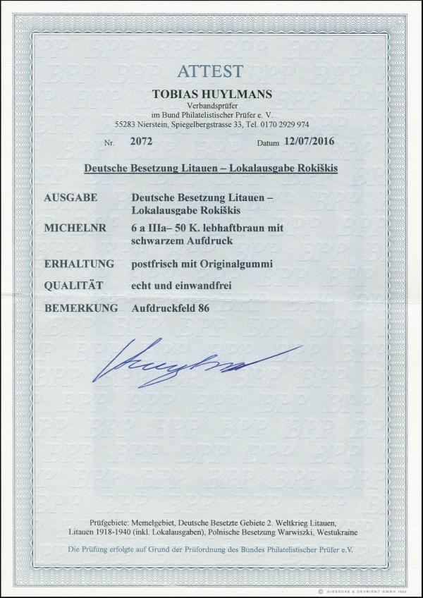 briefmarkenpruefer-tobias-huylmans-bpp-aiep-fotoattest-litauen-lokalausgabe-rokiskis