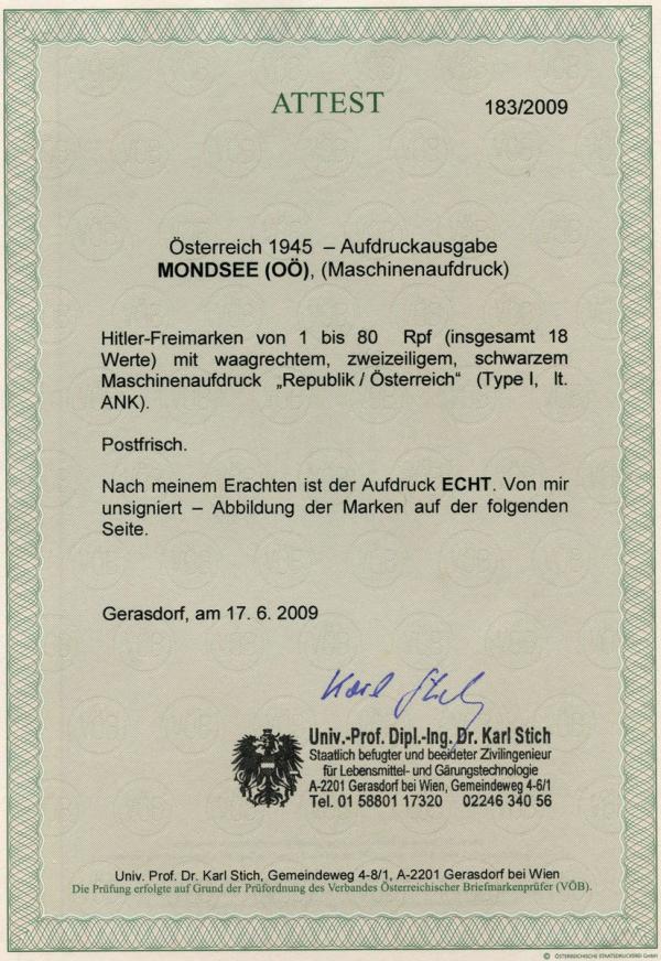Karl-Stich-briefmarkenpruefer-AttestMondseeLokalausgaben1945
