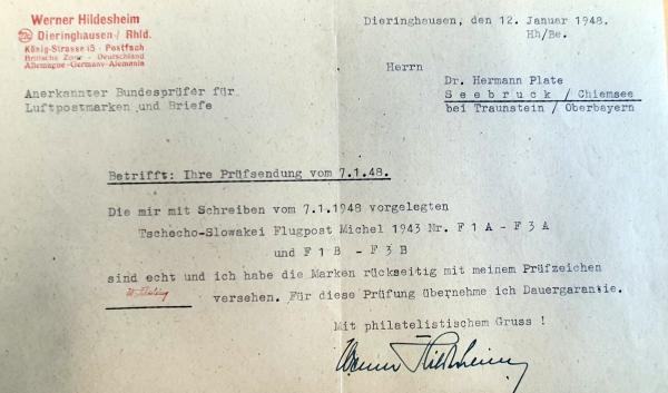 werner-hildesheim-befund-cssr-flugpost