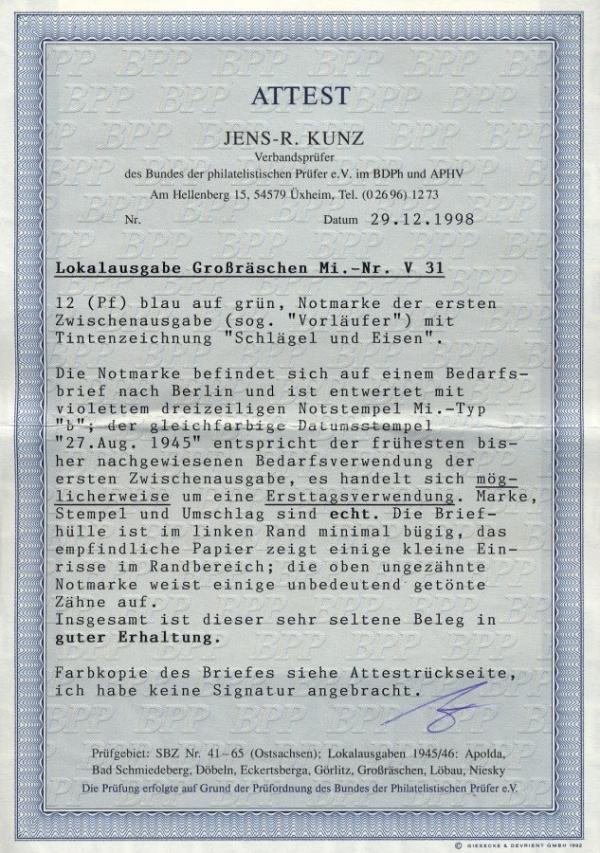 Kunz-1998_briefmarkenpruefer_fotoattest