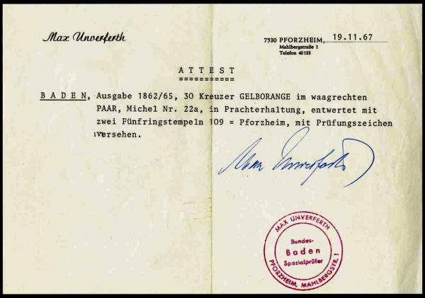 Unverfehrt_1967a_briefmarkenpruefer_fotoattest